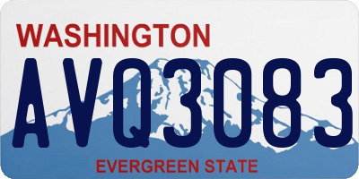 WA license plate AVQ3083