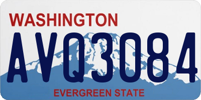 WA license plate AVQ3084
