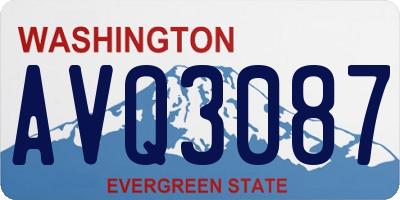 WA license plate AVQ3087