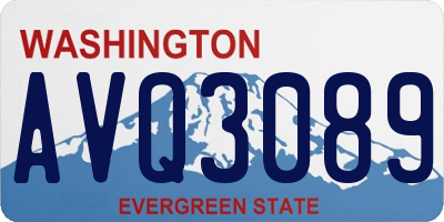 WA license plate AVQ3089