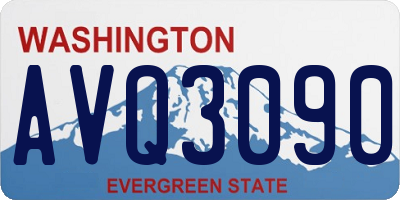 WA license plate AVQ3090