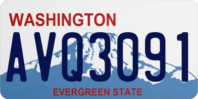 WA license plate AVQ3091