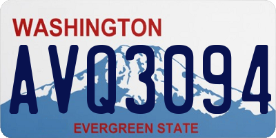 WA license plate AVQ3094