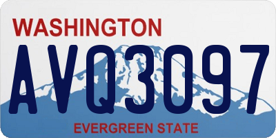 WA license plate AVQ3097