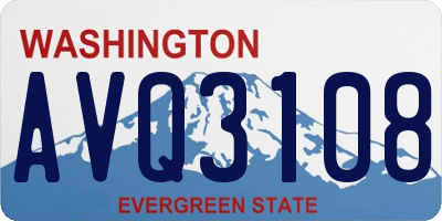 WA license plate AVQ3108
