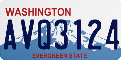 WA license plate AVQ3124