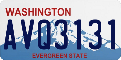 WA license plate AVQ3131