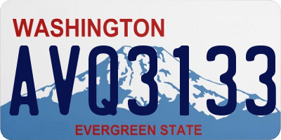 WA license plate AVQ3133
