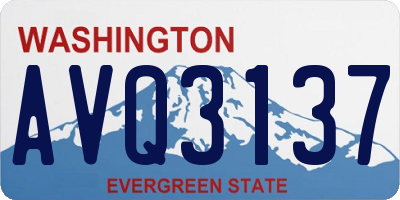 WA license plate AVQ3137