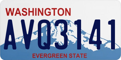 WA license plate AVQ3141