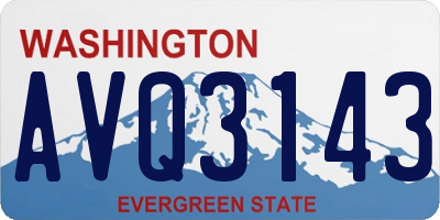 WA license plate AVQ3143
