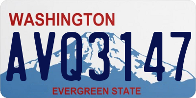 WA license plate AVQ3147