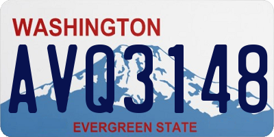 WA license plate AVQ3148