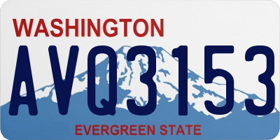 WA license plate AVQ3153