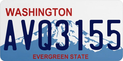 WA license plate AVQ3155
