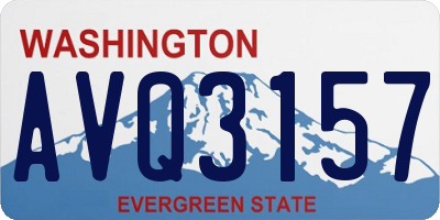 WA license plate AVQ3157