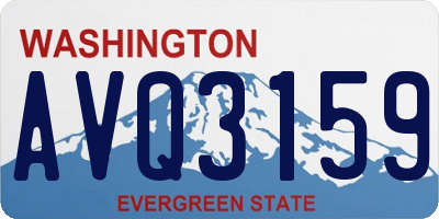 WA license plate AVQ3159
