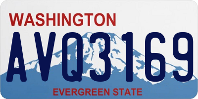 WA license plate AVQ3169