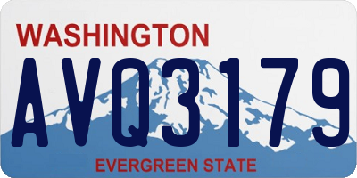 WA license plate AVQ3179