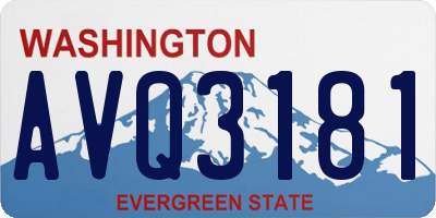 WA license plate AVQ3181