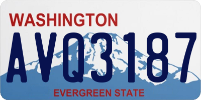 WA license plate AVQ3187