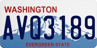 WA license plate AVQ3189
