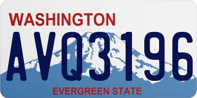 WA license plate AVQ3196