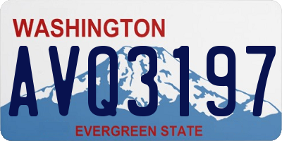WA license plate AVQ3197