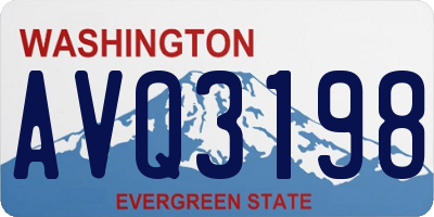 WA license plate AVQ3198