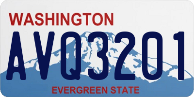 WA license plate AVQ3201