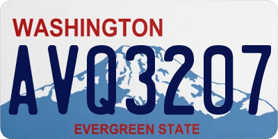 WA license plate AVQ3207