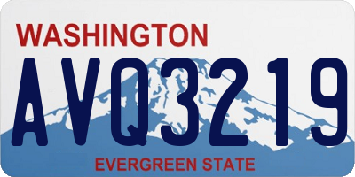 WA license plate AVQ3219
