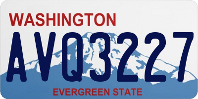 WA license plate AVQ3227