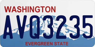WA license plate AVQ3235