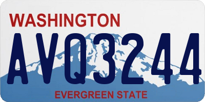WA license plate AVQ3244
