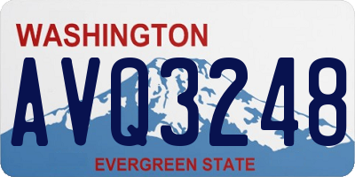 WA license plate AVQ3248