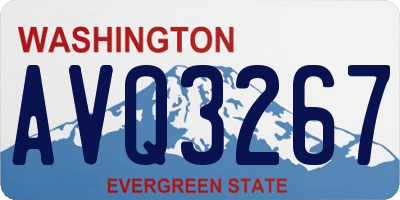 WA license plate AVQ3267