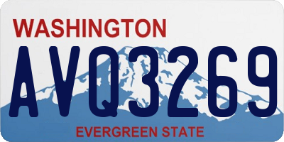 WA license plate AVQ3269