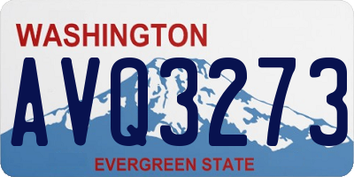 WA license plate AVQ3273