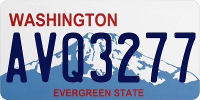 WA license plate AVQ3277