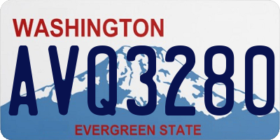 WA license plate AVQ3280