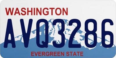 WA license plate AVQ3286