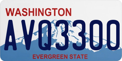 WA license plate AVQ3300