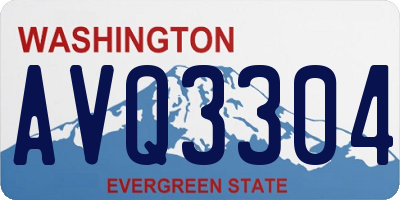 WA license plate AVQ3304