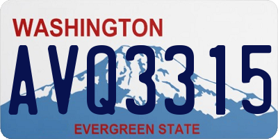 WA license plate AVQ3315