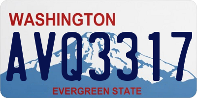 WA license plate AVQ3317