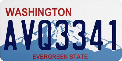 WA license plate AVQ3341