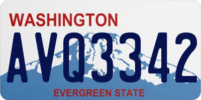 WA license plate AVQ3342
