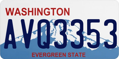 WA license plate AVQ3353