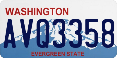WA license plate AVQ3358